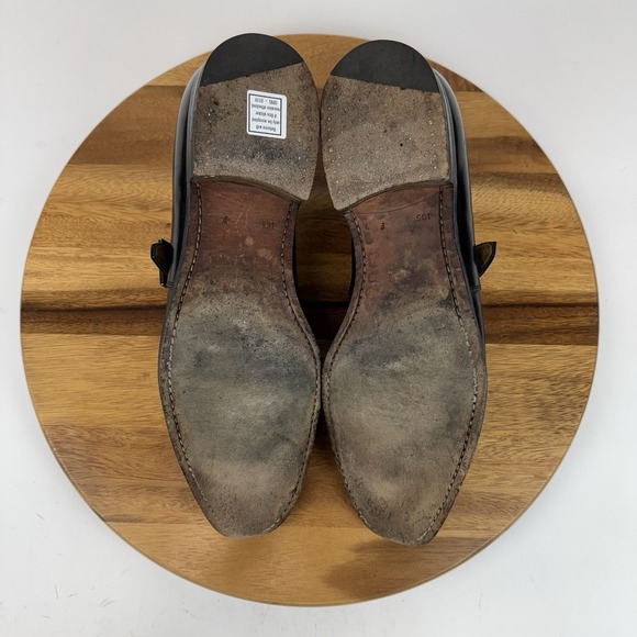 Mens Church's England Black Leather Monk Strap Dress Shoes Oxfords Size 11.5‎ F - Picture 7 of 9